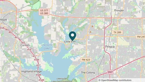 Map of the Little Elm service area